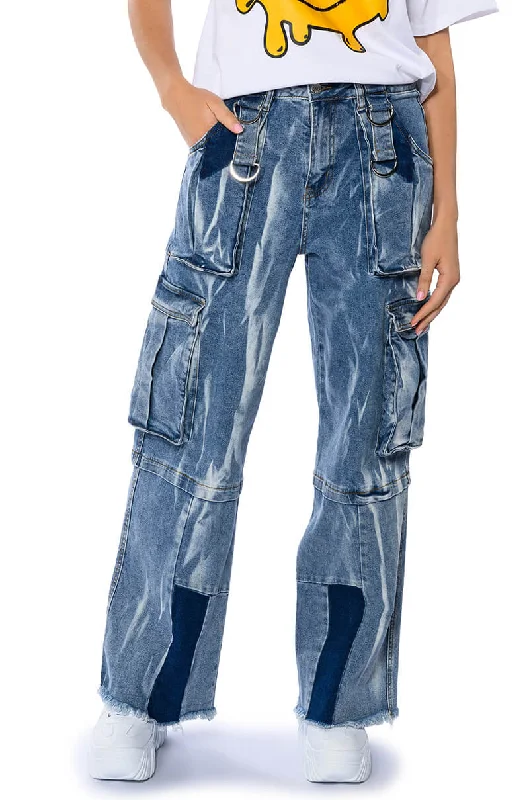 Limited Time Offer IN MY THOUGHTS ULTRA BAGGY CARGO JEANS