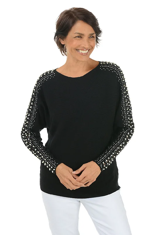 Hot Styles Pearl Embellished Long Sleeve Sweater