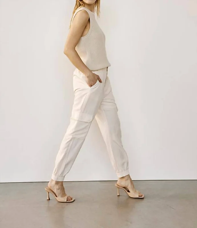 Bold and Elegant Women’s Fashion Allison Cargo Pant In White