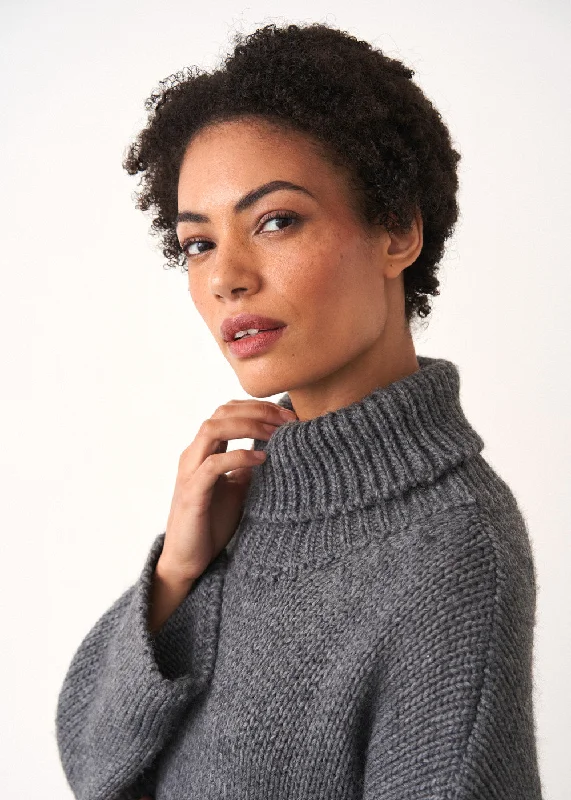 Wardrobe Upgrade BRIAR CHUNKY ROLL NECK SWEATER - CHARCOAL