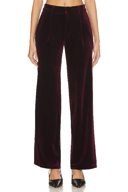 Boutique Dress Online Faye Velvet Trouser In Sugar Plum