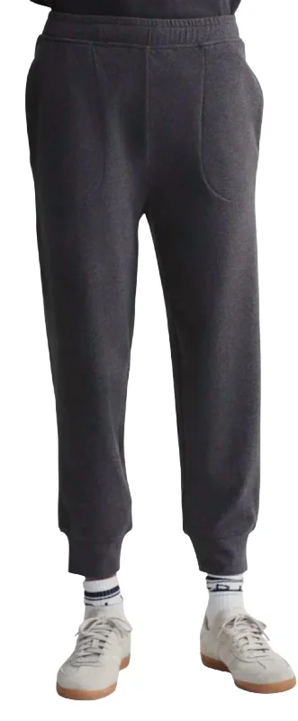 Day To Night Styles Brushed Rib Slim Cuff Pant 25” In Black Marl