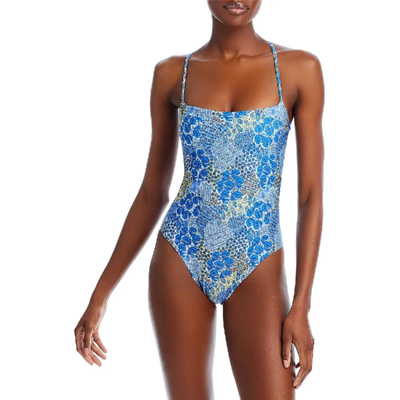 Exclusive Discount Womens Solid Polyester One-Piece Swimsuit