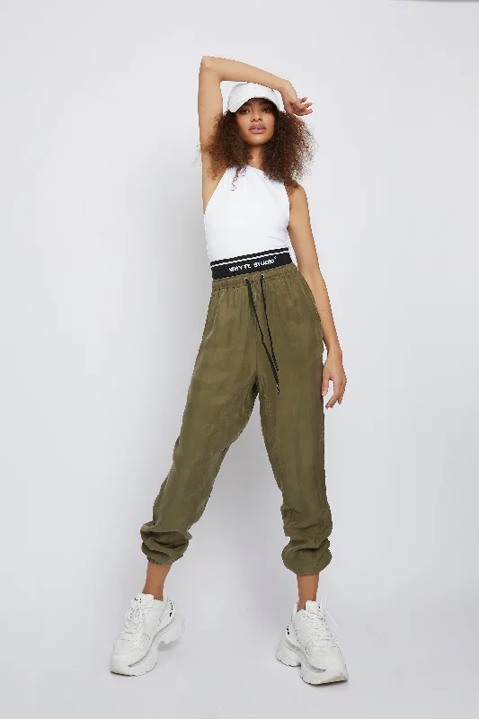 Best Online Clothing Boutiques Whyte Studio The "Track" Joggers - Green