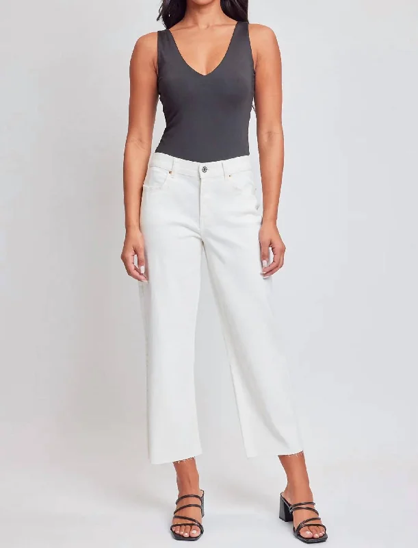 Affordable Women’s Clothing Sale Online High-Rise Cropped Wide Leg Trouser Pants In Pearl