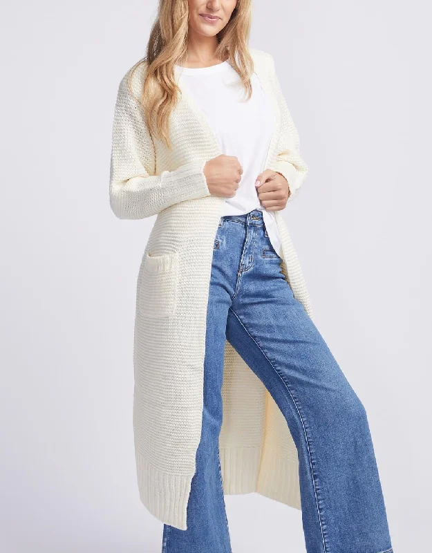 Casual Fashion Trends for Women Long Sleeve Belted Cardigan - Birch